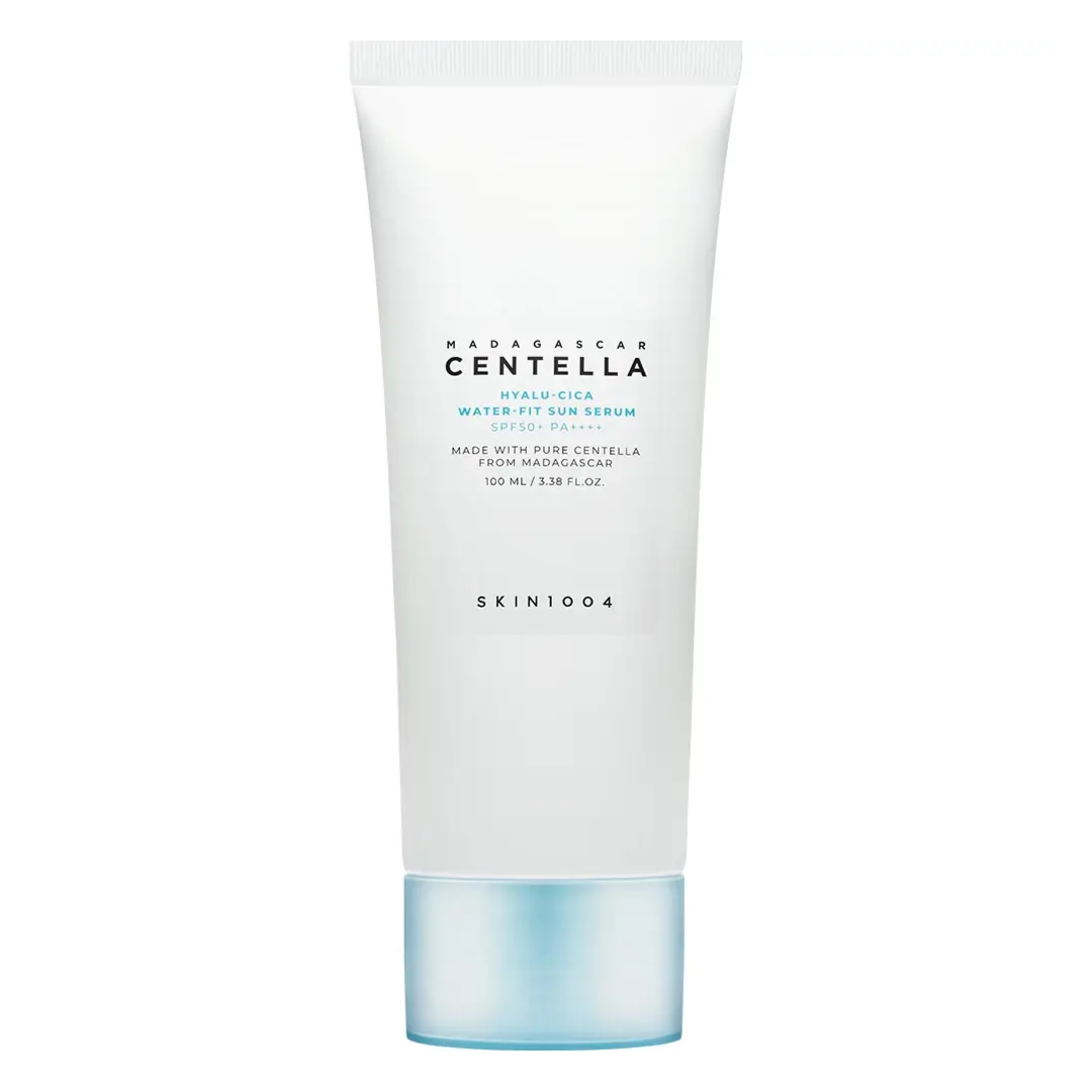 Crema de fata cu acid hialuronic, centella si protectie solara SPF 50+ Hyalu-Cica Water-Fit Sun, 100 ml, Skin1004