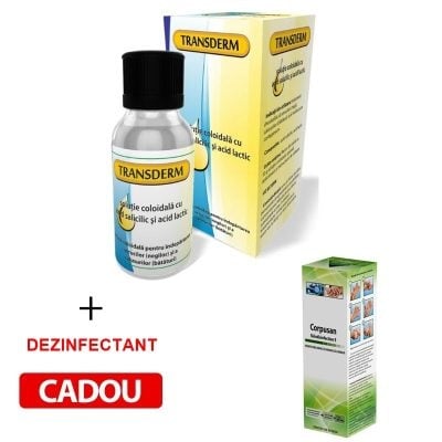 Solutie coloidala pentru indepartarea negilor si bataturilor x 10 g + Corpusan Skindisinfection dezinfectant pentru maini 100 ml