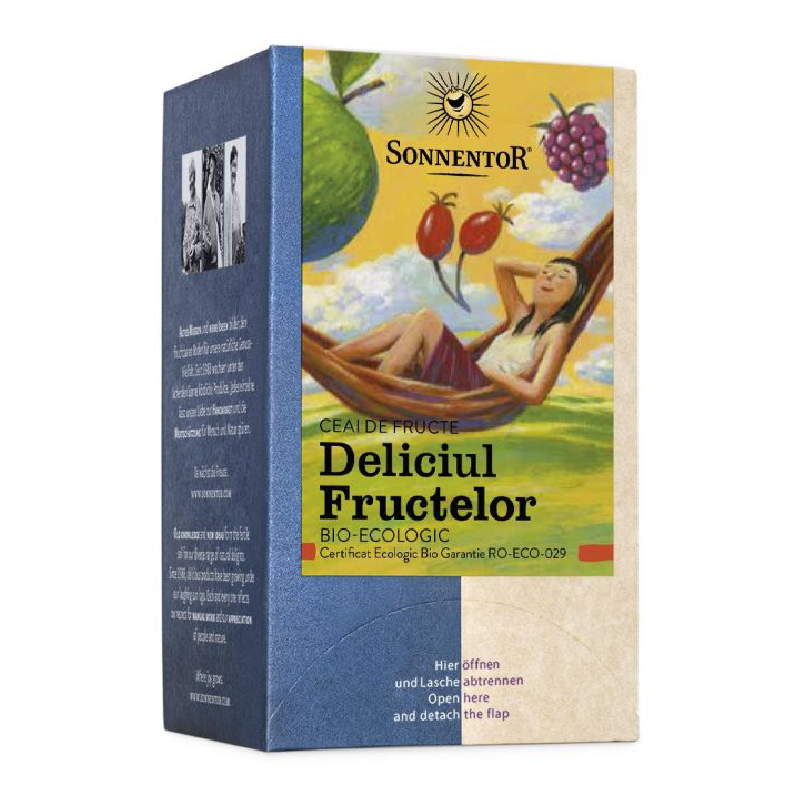 Ceai de fructe Bio Deliciul Fructelor, 18 plicuri, Sonnentor