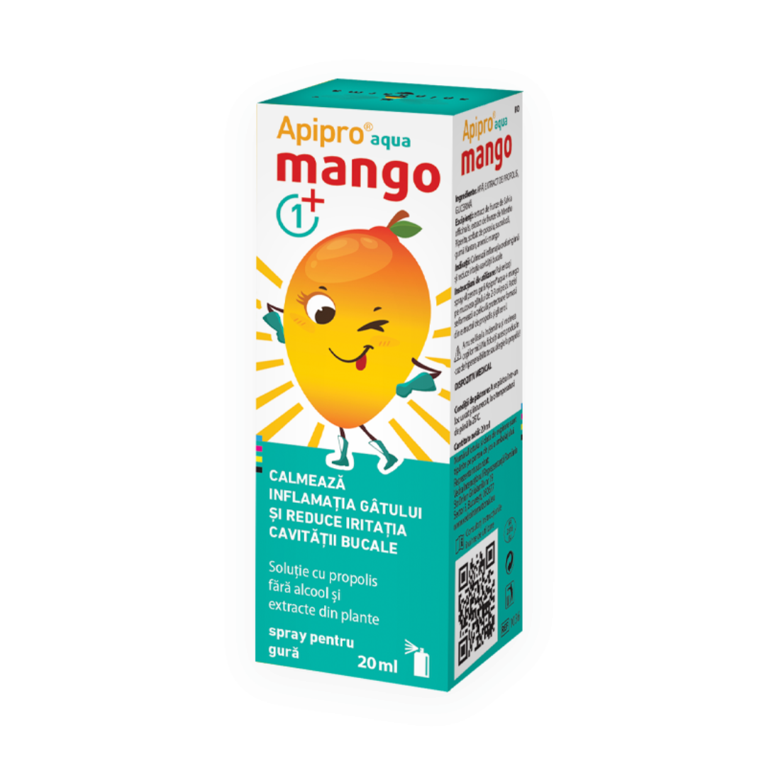 Spray bucal Apipro Aqua Mango, 20 ml, Apipharma API PHARMA imagine noua