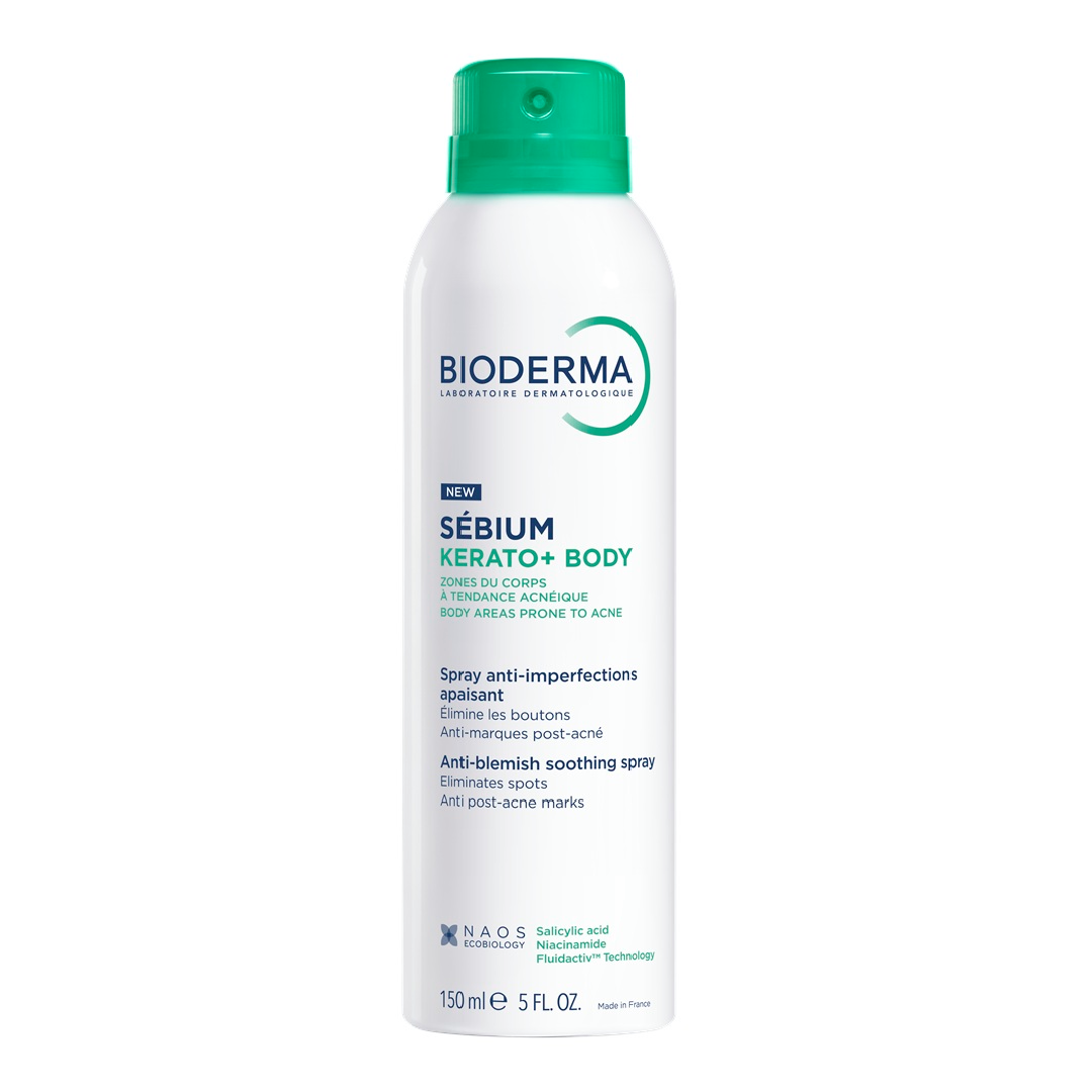 Spray calmant anti-imperfectiuni pentru corp Sebium Kerato+ Body, 150 ml, Bioderma