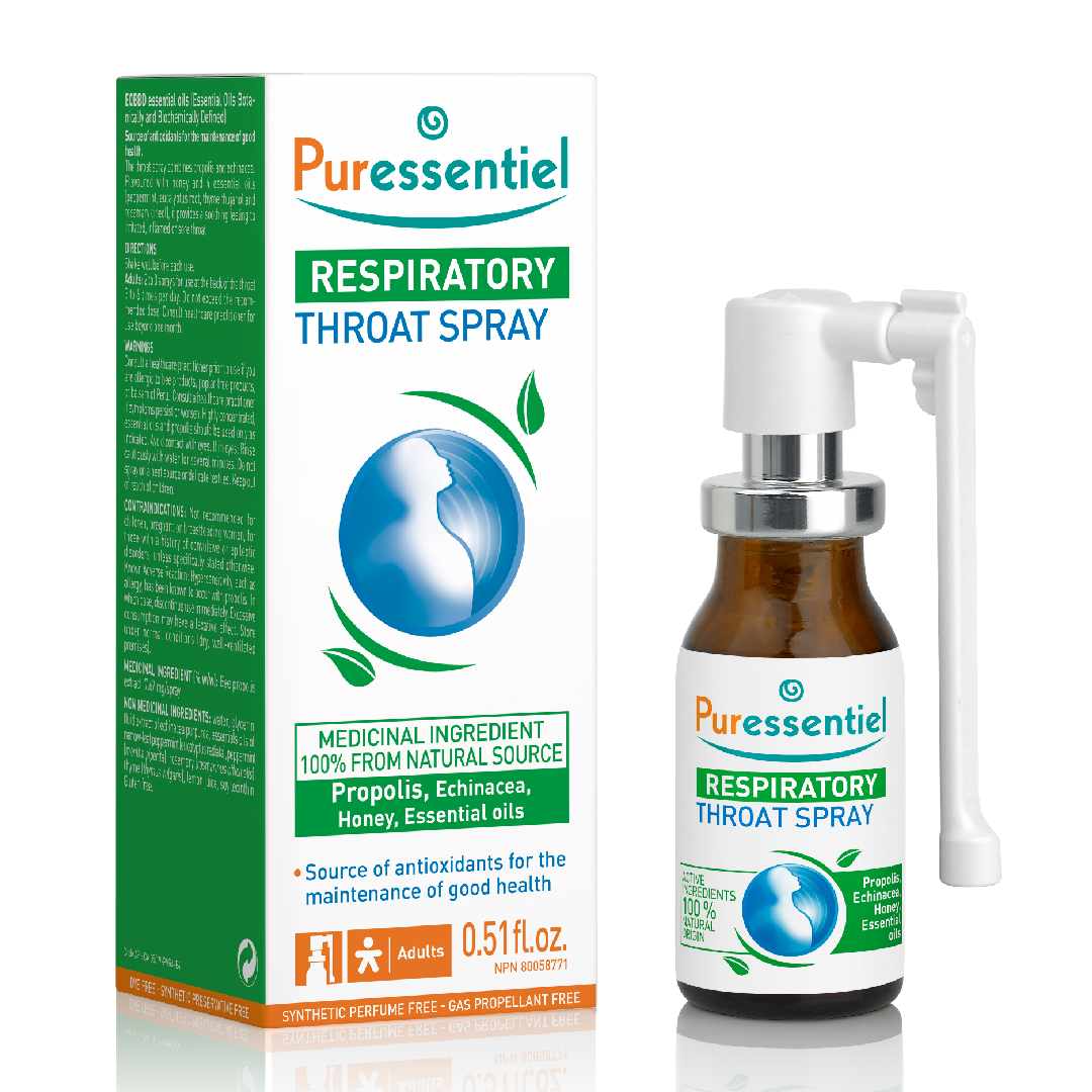 Spray Oral Pentru Calmarea Durerilor Din Gat Respiratory, 15ml, Puressentiel