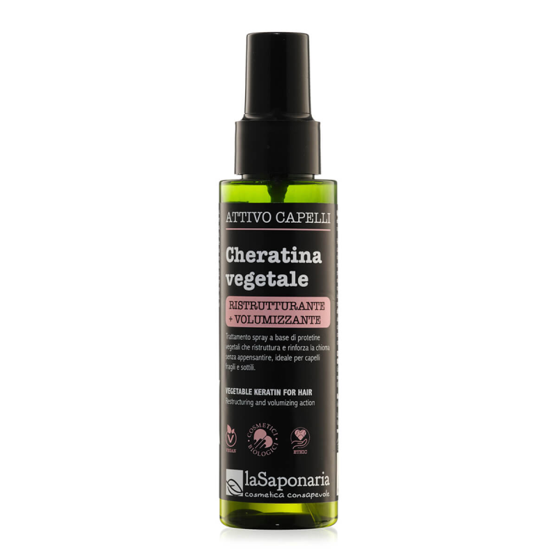 Spray Restructurant Pentru Par Cu Cheratina Vegetala, 30ml, La Saponaria