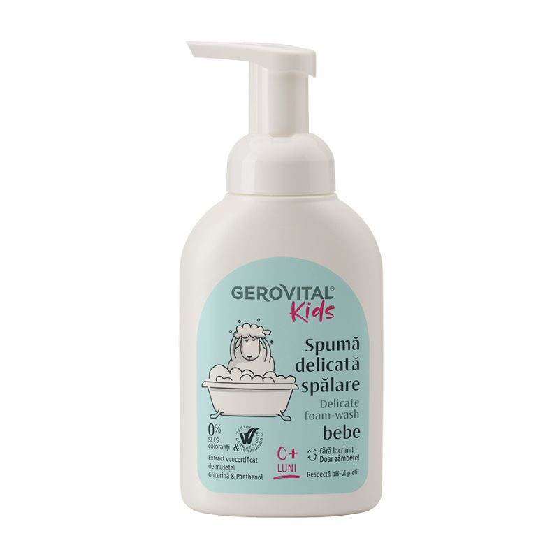 Spuma delicata spalare Bebe, 300 ml, Gerovital Kids