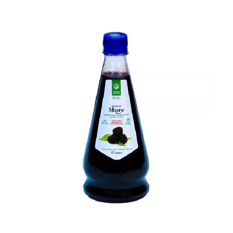 Sirop de mure presat la rece, 520 ml, Steaua Divina