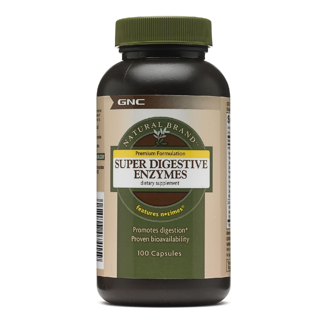 Super Enzime digestive Natural Brand, 100 capsule, GNC