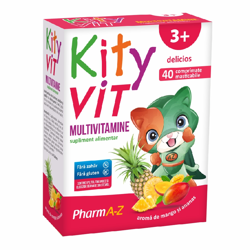 Multivitamin Kityvit, 40 comprimate masticabile, PharmA-Z