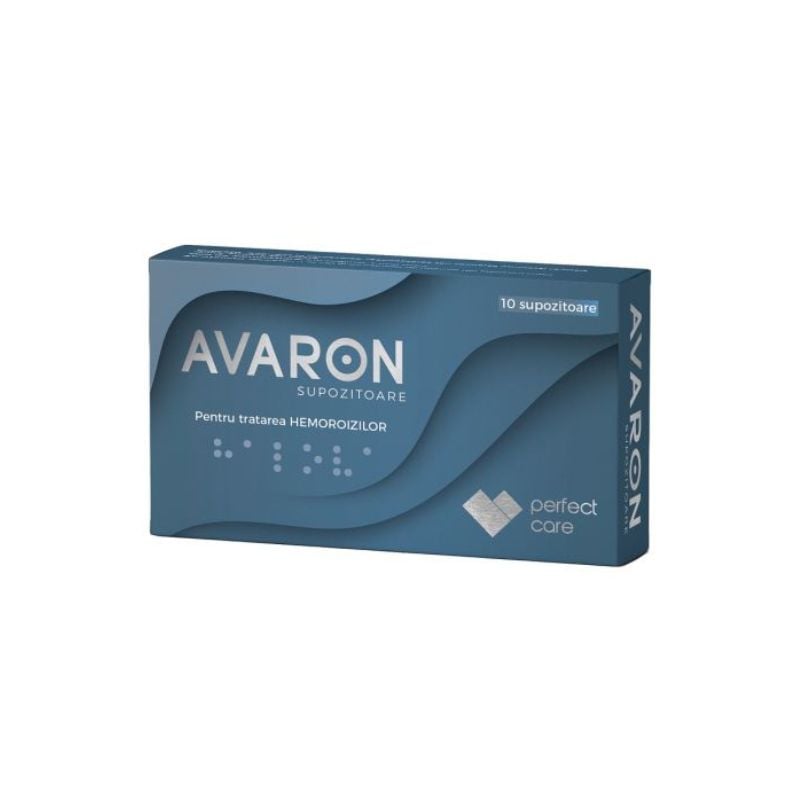 Supozitoare hemoroizi Avaron, 10 bucati, Perfect Care