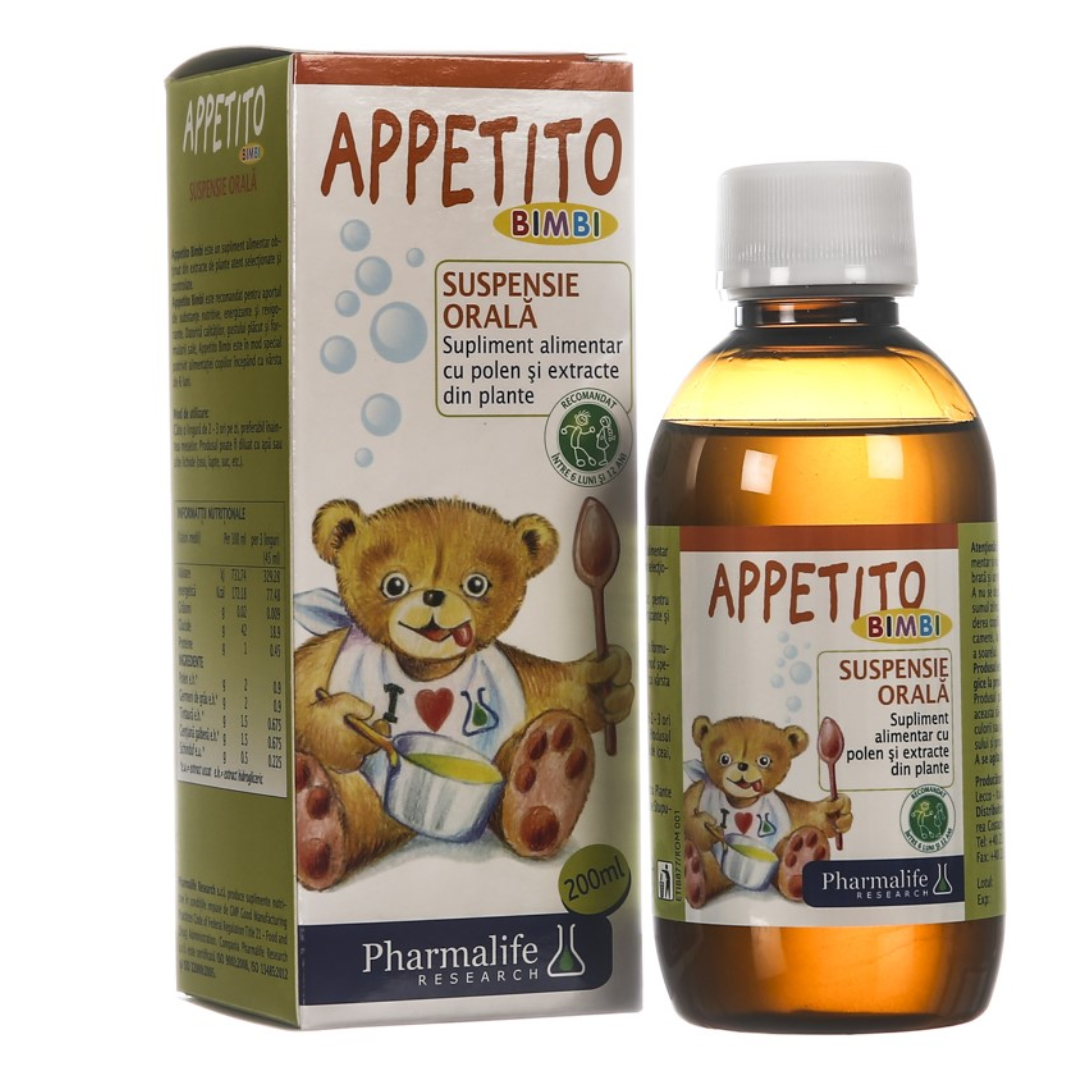Sirop Appetito Bimbi, 200 ml, Pharmalife