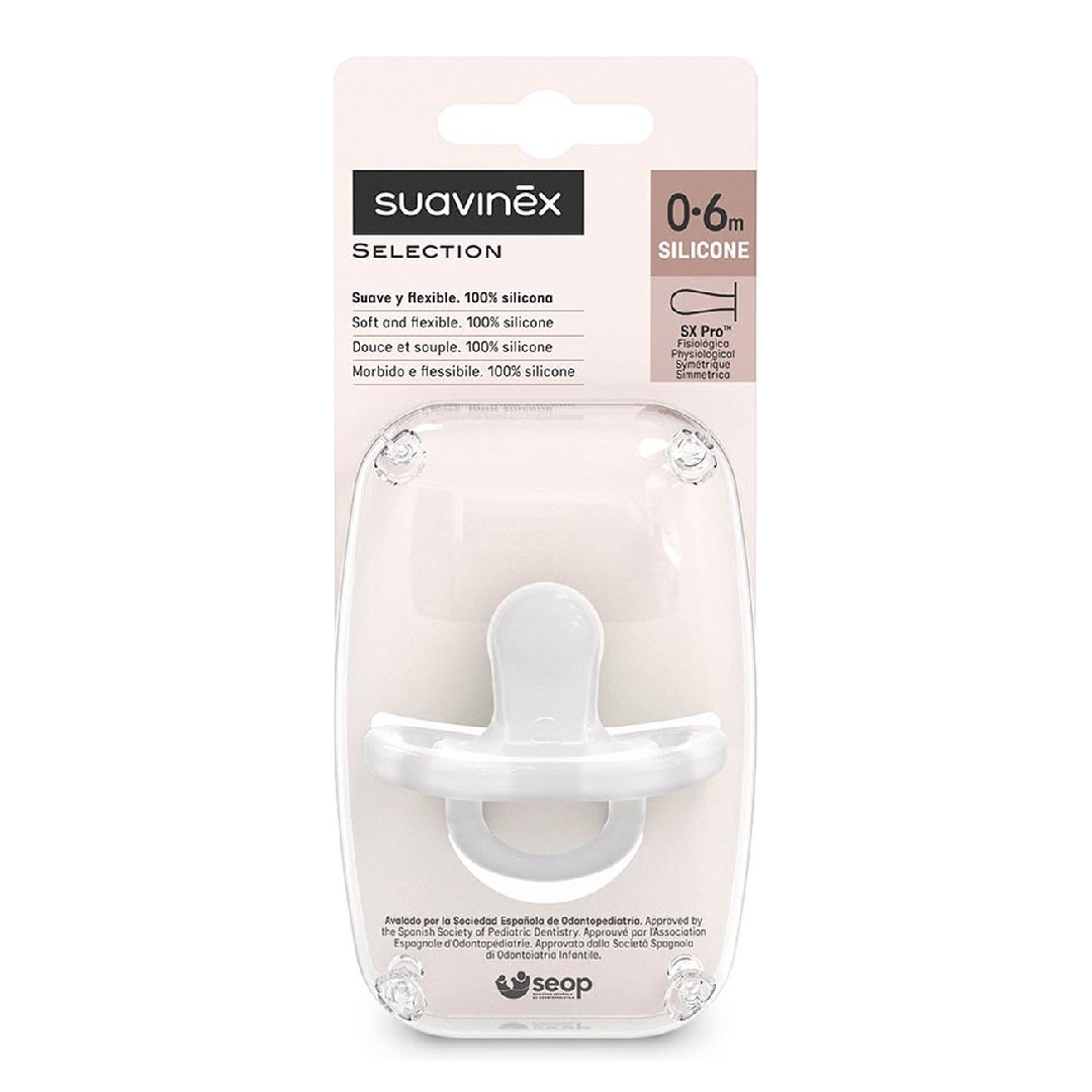 Suzeta fiziologica Colour Essence, 0-6 luni, transparenta, Suavinex Suzeta fiziologica Colour Essence, 0-6 luni, transparenta, Suavinex