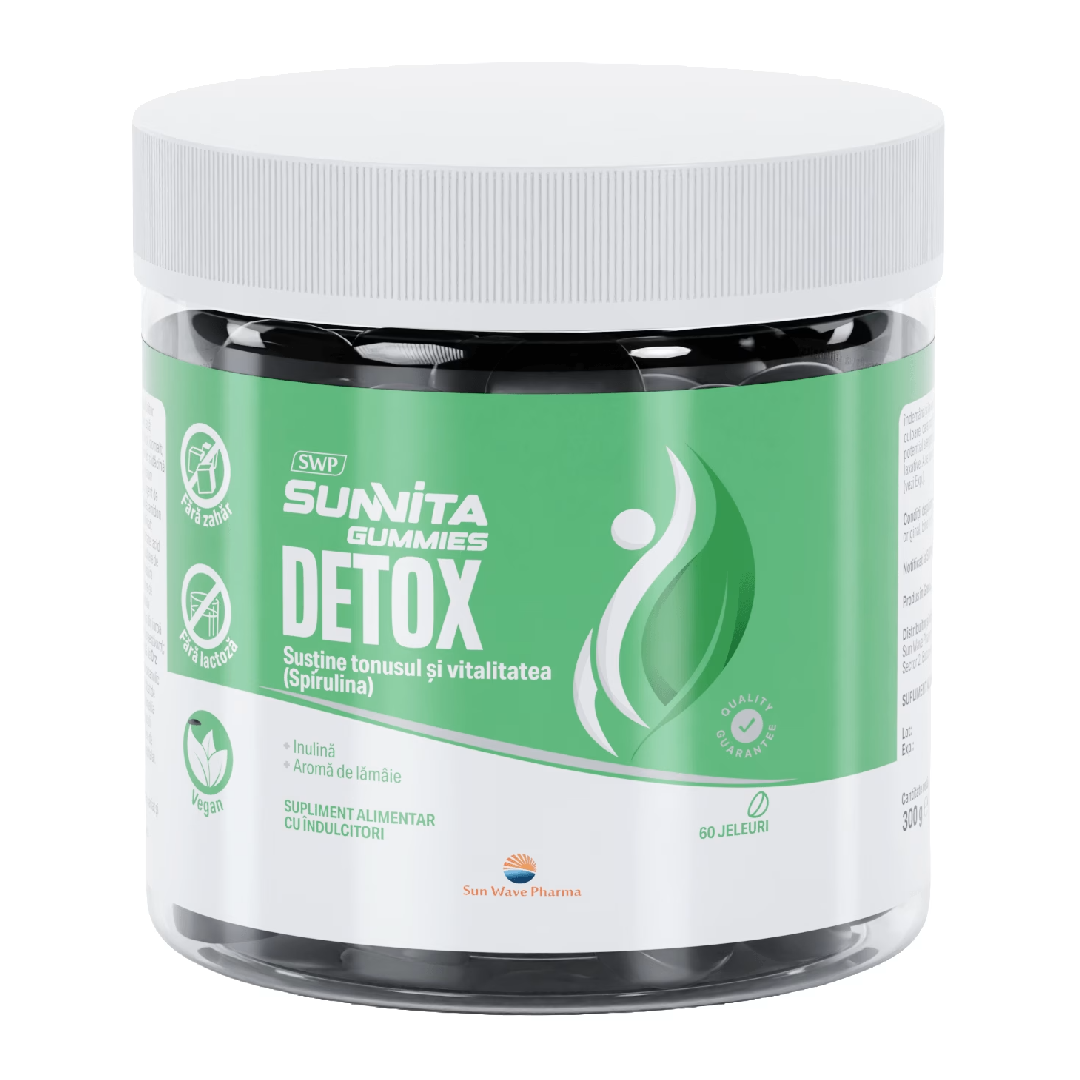 Jeleuri pentru detoxifiere Sunvita Gummies Detox, 60 jeleuri, Sun Wave Pharma