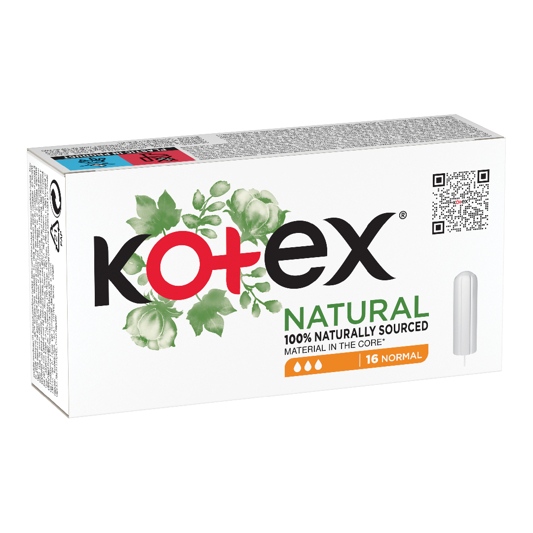 Tampoane interne Natural Normal, 16 bucati, Kotex