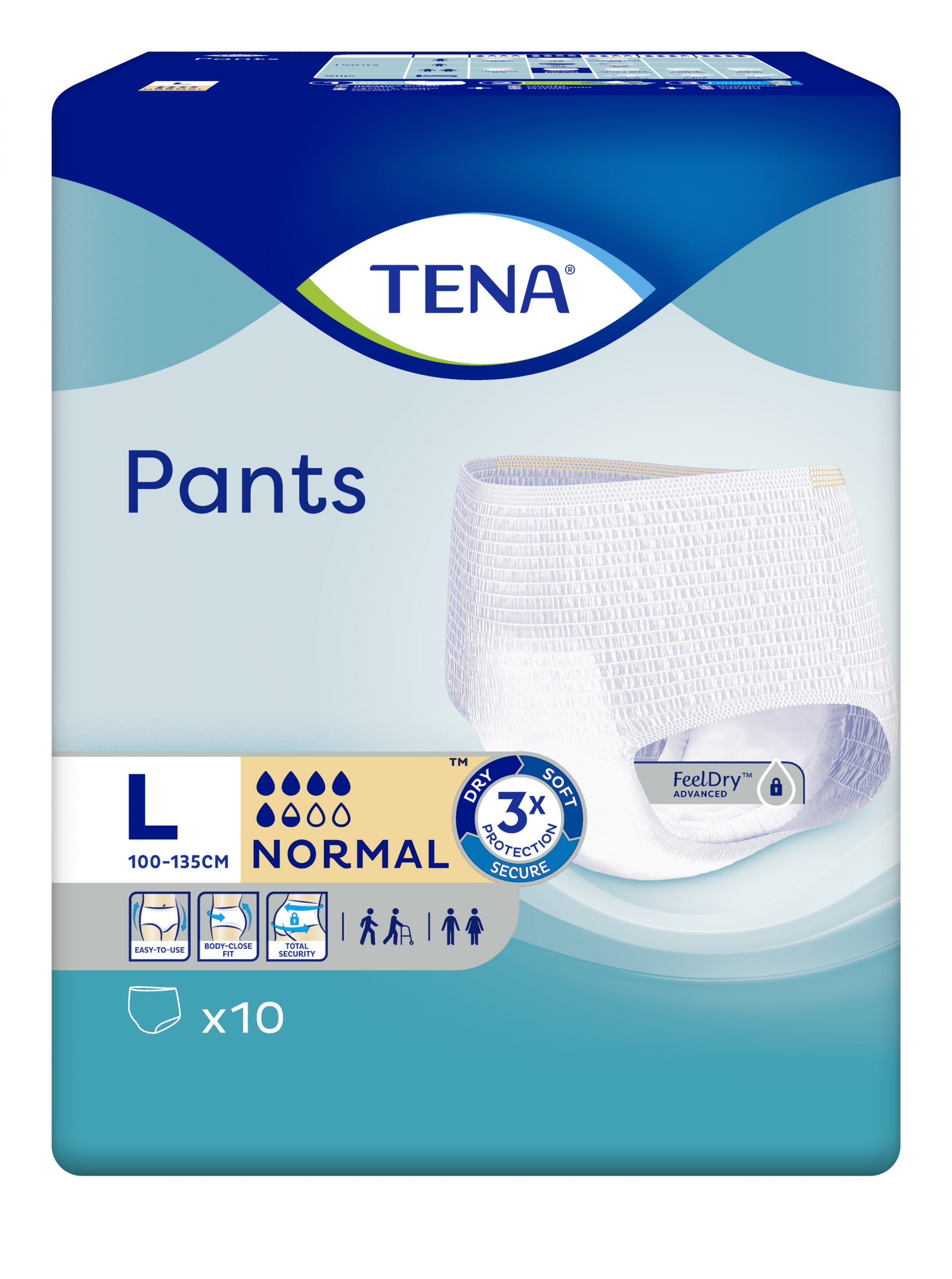 Tena Pants Normal Large X 10 Buc