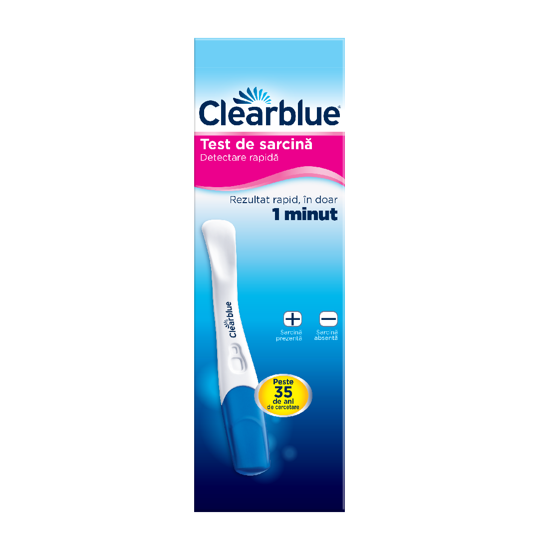 Test de sarcina detectare rapida, 1 bucata, Clearblue