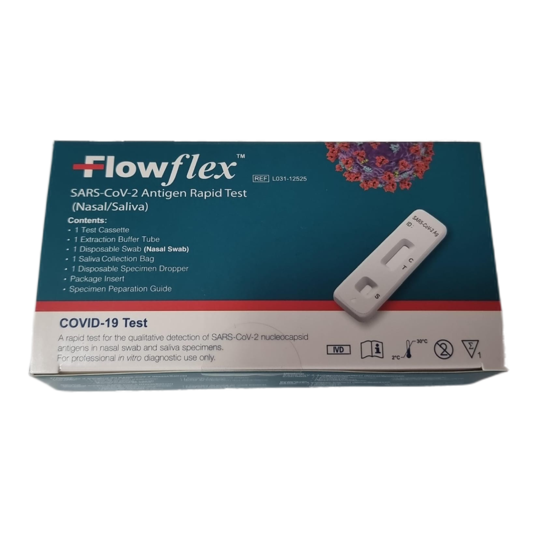 Test rapid antigen COVID 19, nazofaringian si saliva,1 test/cutie, Flowflex 19 imagine noua