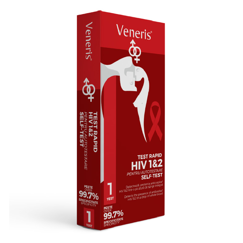Test rapid pentru detectarea HIV1 si HIV2, 1 bucata, Veneris