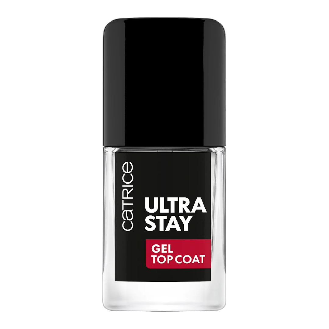 Top coat cu efect de gel Ultra Stay, Gel Transparent, 10.5 ml, Catrice