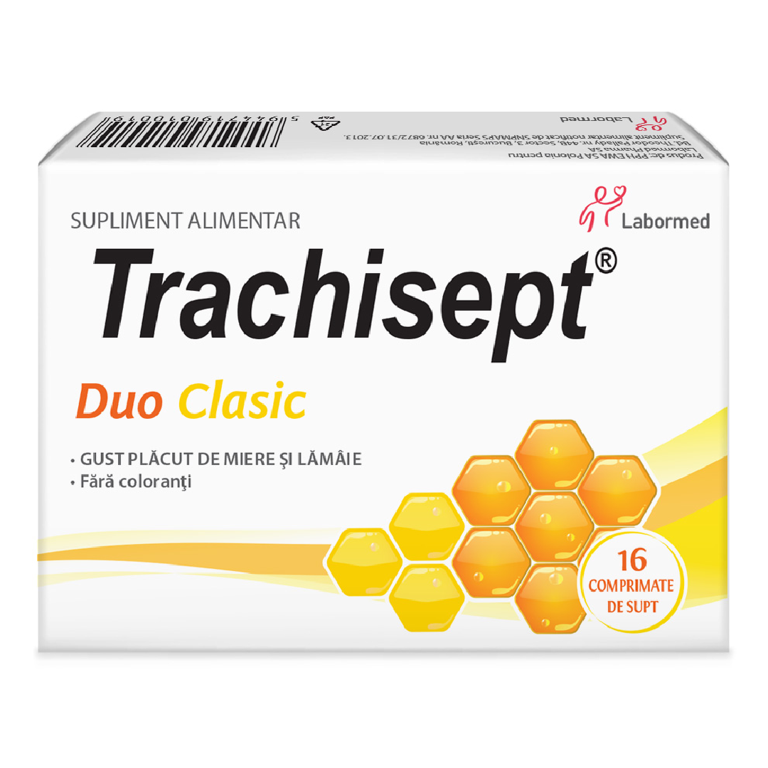 Trachisept Duo Clasic, 16 comprimate, Labormed