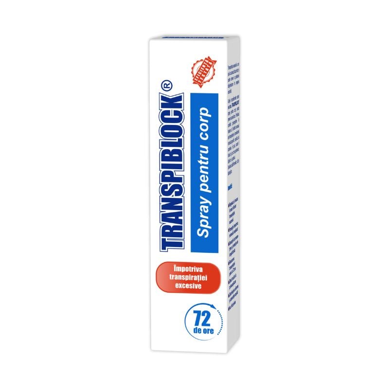 Spray pentru corp Transpiblock, 50 ml, Zdrovit Antiperspirante