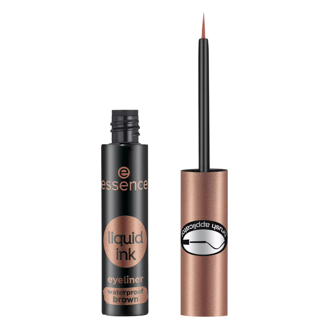 Tus de ochi rezistent la apa Liquid Ink, 02 Brown, 3 ml, Essence