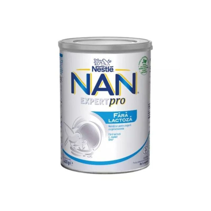 Formula de lapte fara lactoza Nan, +0 luni, 400 g, Nestle 400 imagine noua