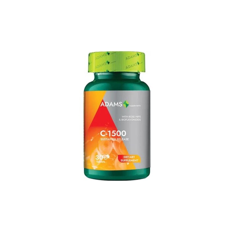 Vitamina C-1500, 30 tablete, Adams