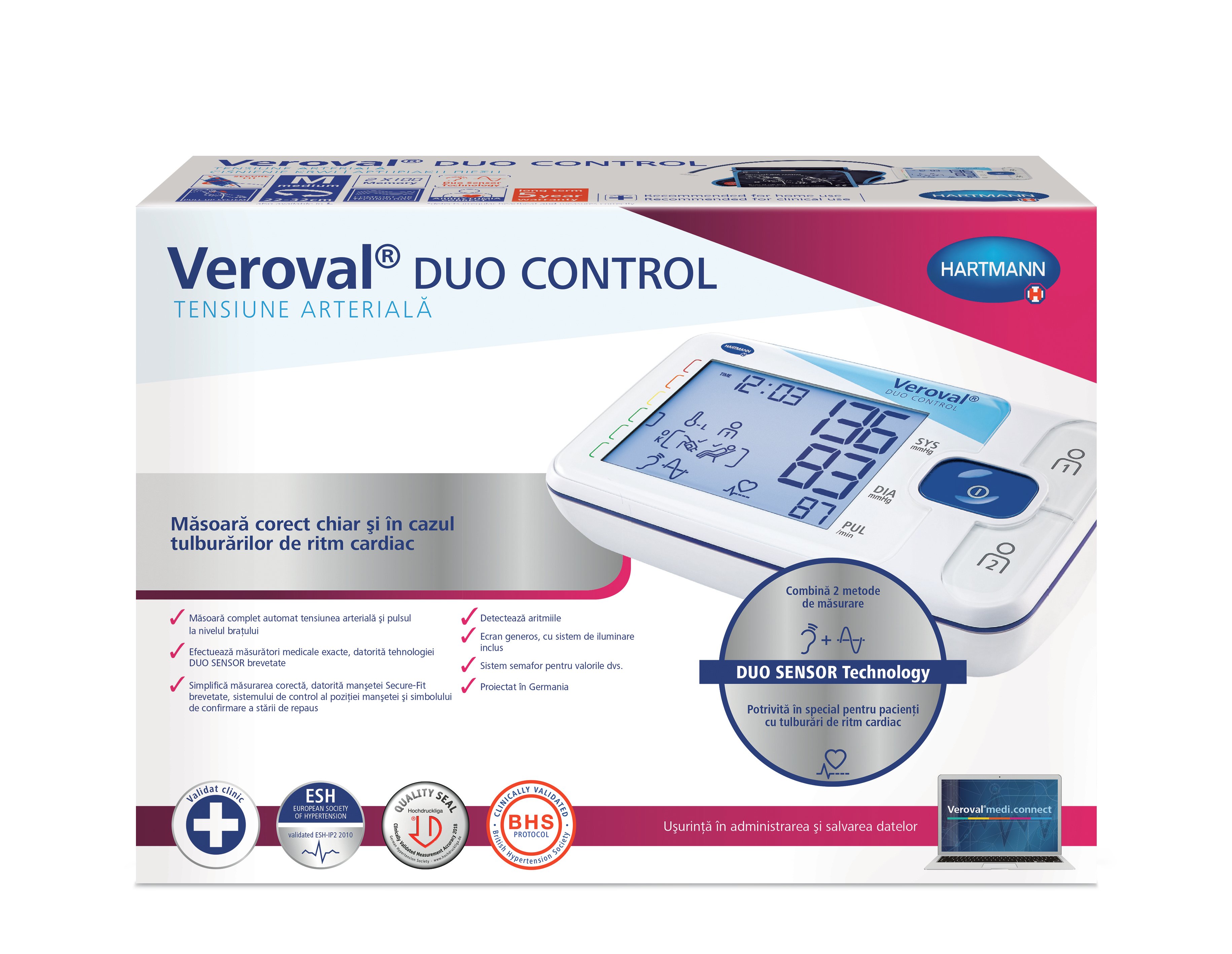 Veroval Duo Control tensiometru automat brat