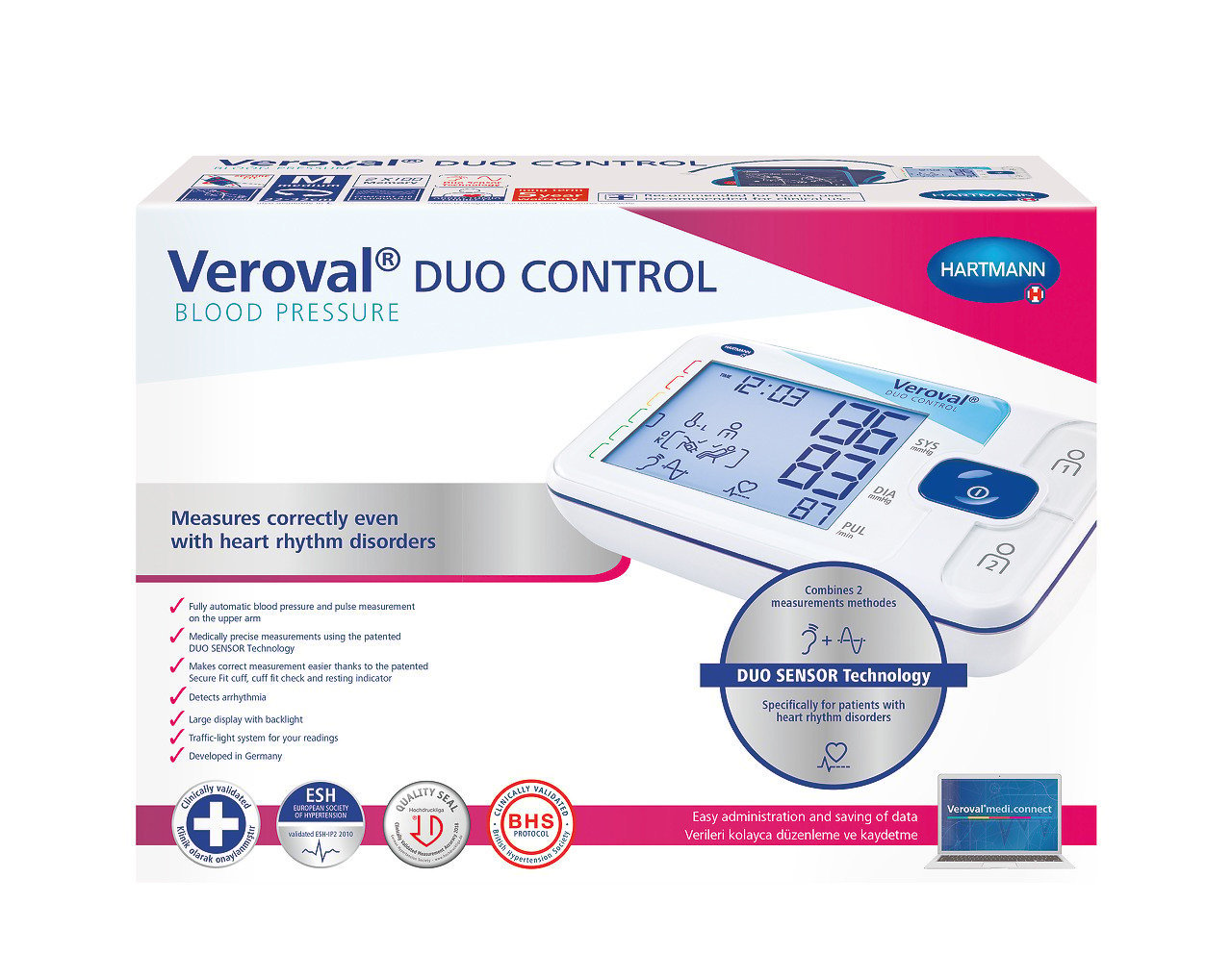 Veroval Duo Control tensiometru automat brat large