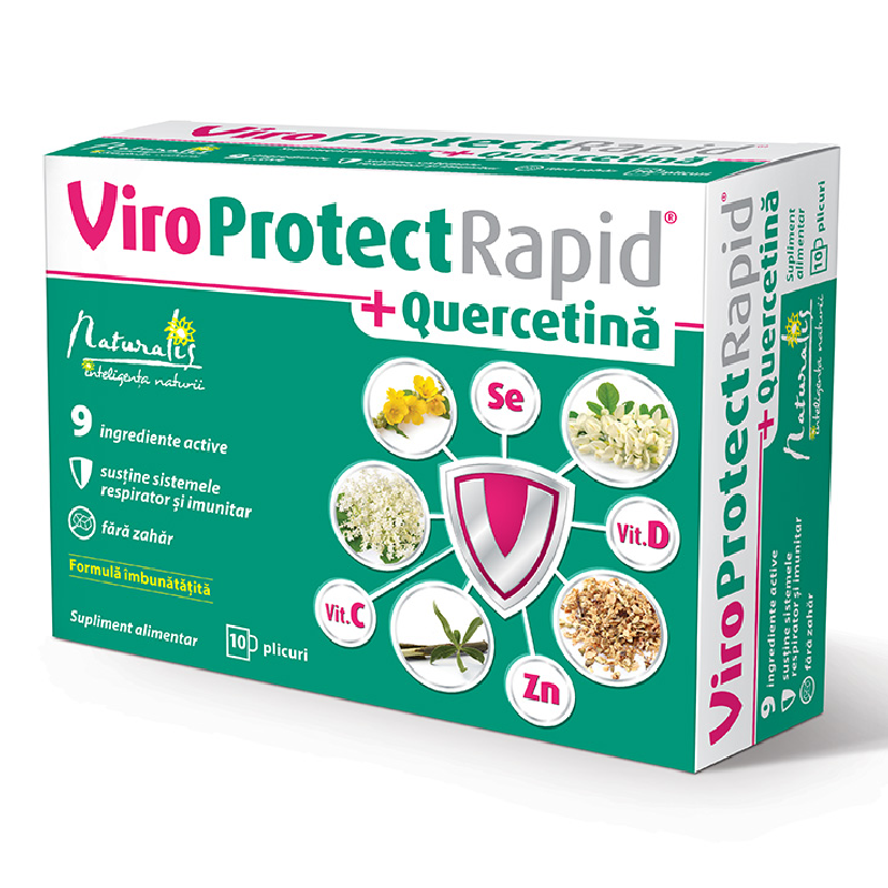 ViroProtect Rapid Quercetina, 10 plicuri, Naturalis NATURALIS imagine noua