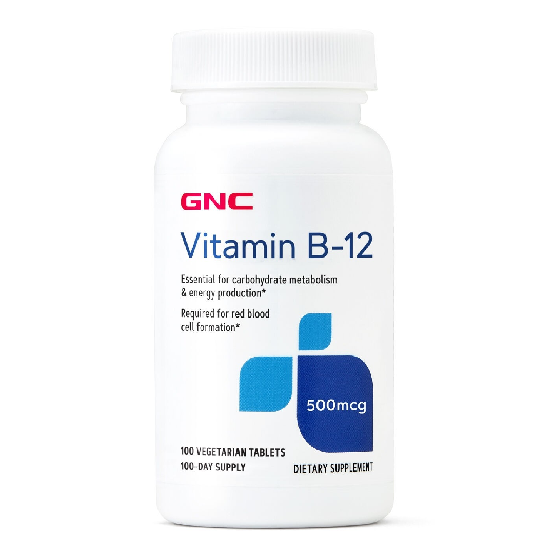 Vitamina B-12 500 mcg, 100 tablete, GNC