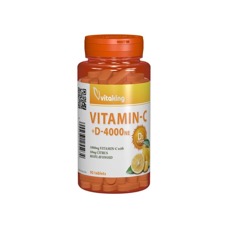 vitamina c d cu bioflavonoide 90 comprimate vitaking 1