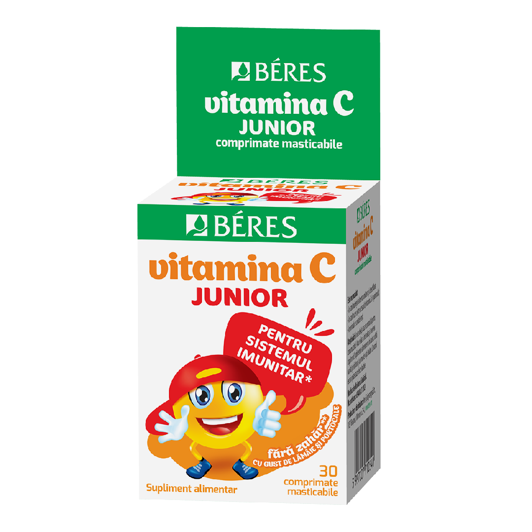 Vitamina C Junior, 30 comprimate masticabile, Beres Pharmaceuticals