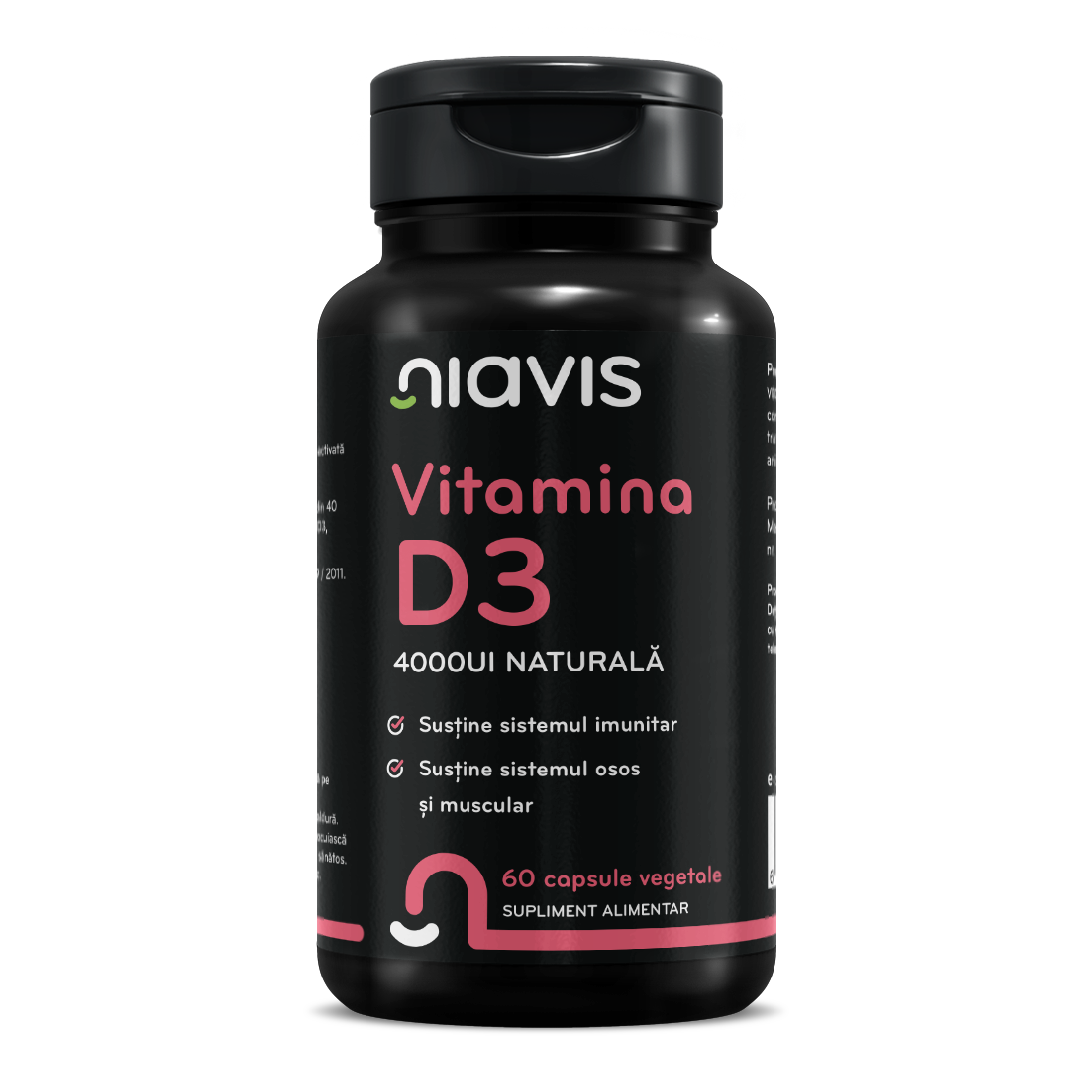 Vitamina D3 4000 Natural, 60 capsule, Niavis