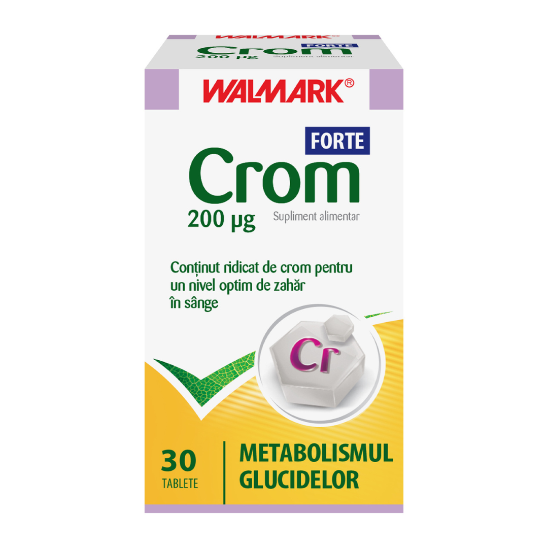 Crom Forte, 200 mcg, 30 tablete, Walmark