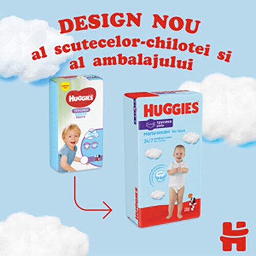 Scutece-chilotel Huggies Mega pack Nr 5, Boy, 12-17 kg, 48 buc