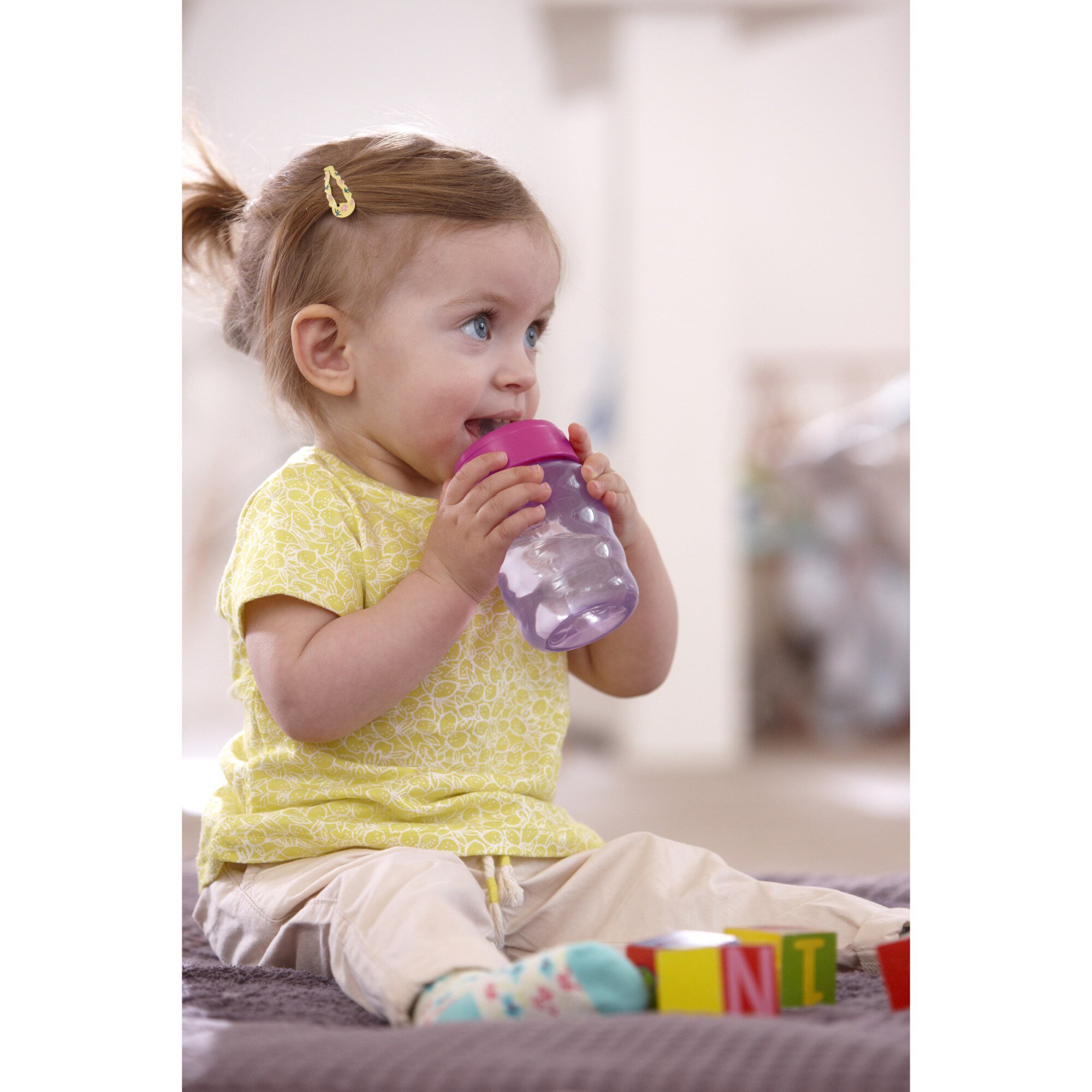 Cana cu tetina de formare Philips-AVENT, 260ml, 9luni+, Mov