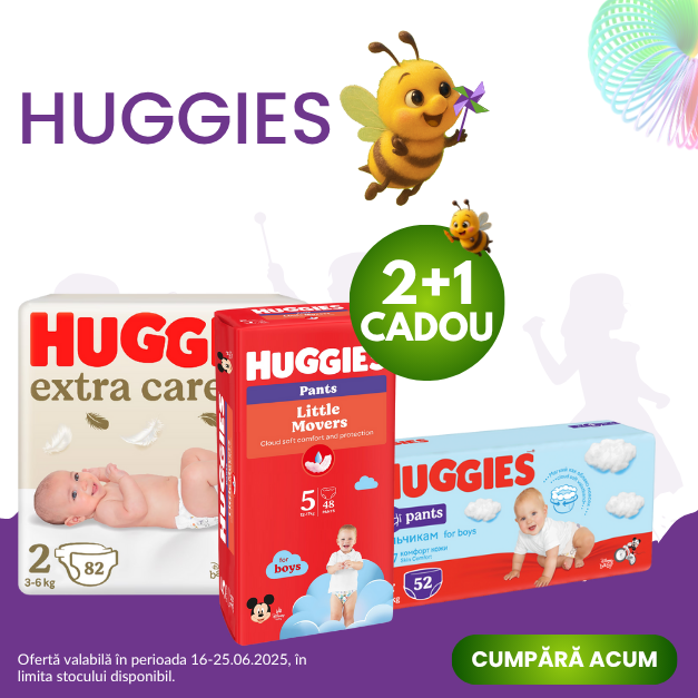 Huggies 3 la pret de 2