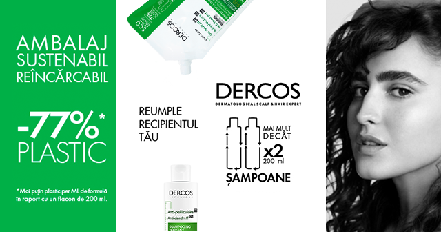 Dercos Sustenabilitate -77% plastic