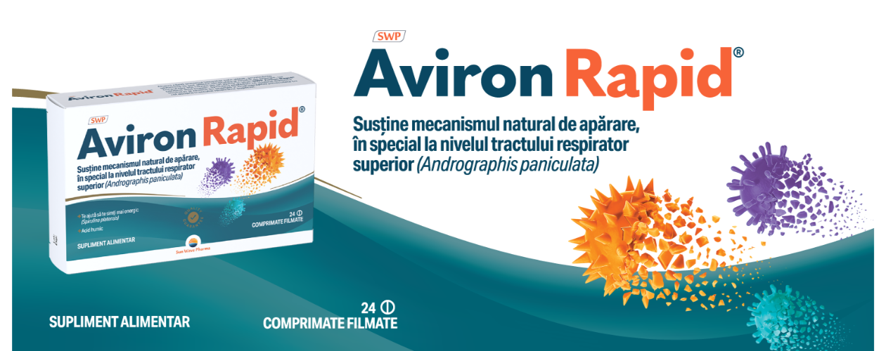 Aviron Rapid, 24 comprimate filmate, Sun Wave Pharma