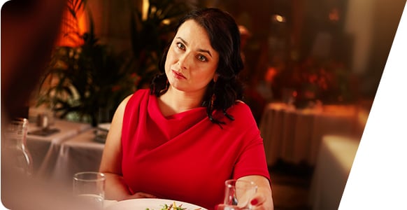 Woman at restaurant