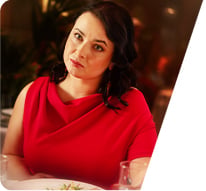 Woman at restaurant