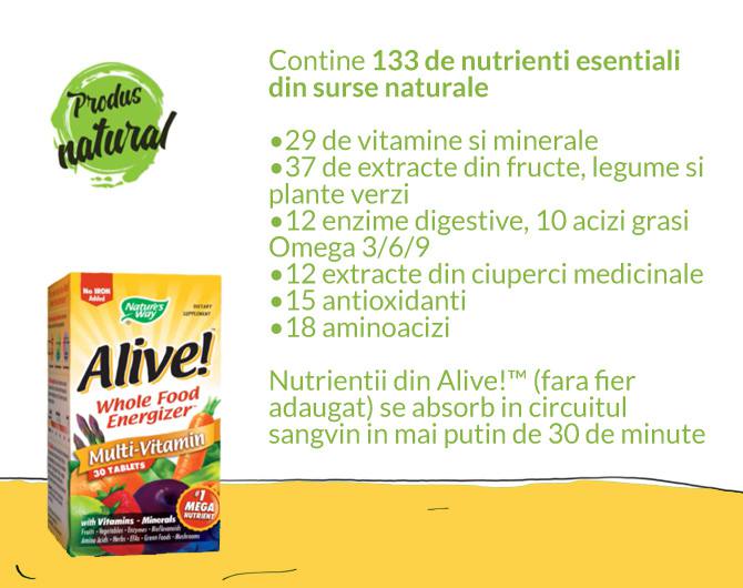 Secom Alive contine 133 de nutrienti esentiali