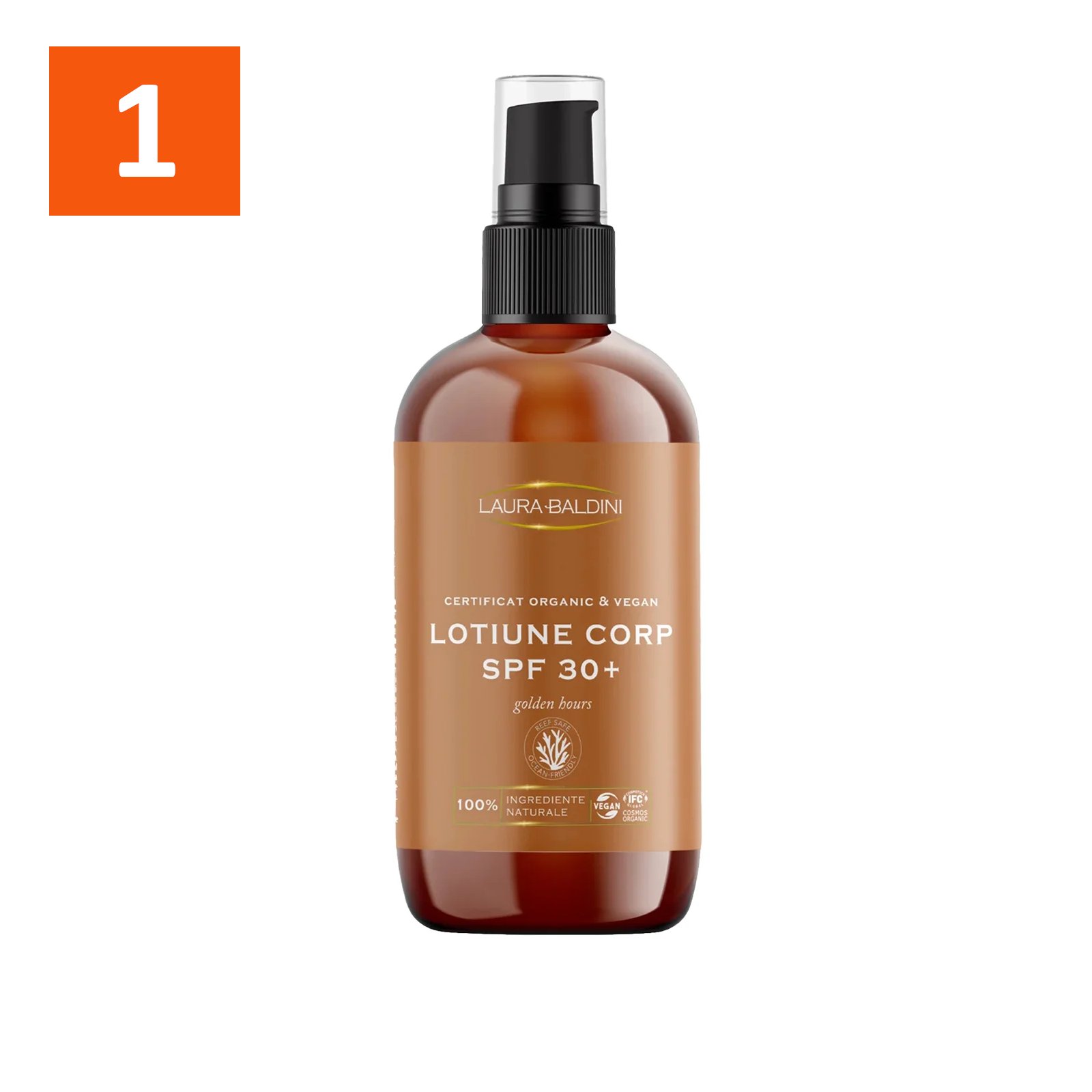 Lotiune corp SPF30+ GOLDEN HOURS, 200ml, Laura Baldini
