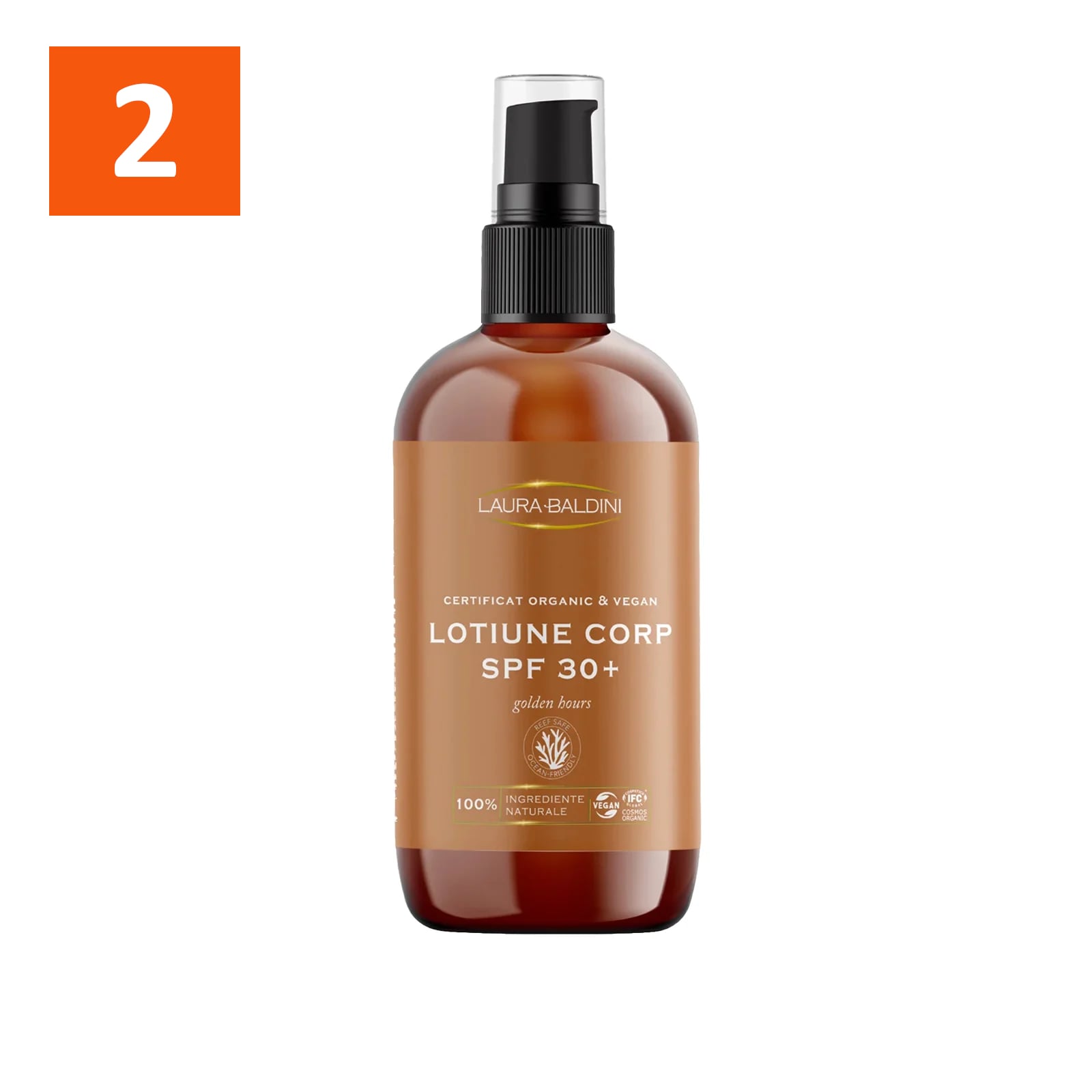Lotiune corp SPF30+ GOLDEN HOURS, 200ml, Laura Baldini